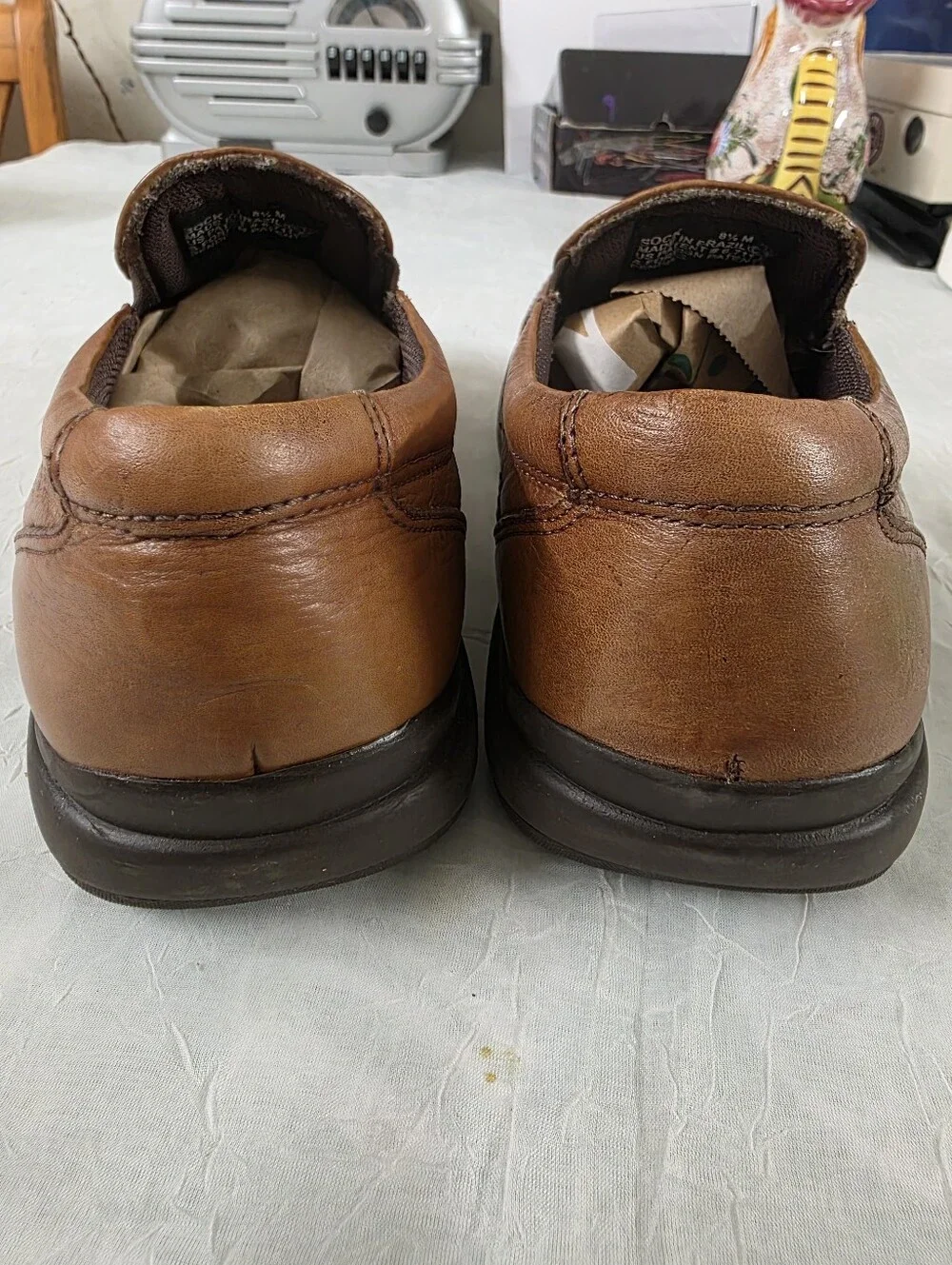 Deer Stags Mens Tan Brown Slip on Loafer Casual Shoes Size 8.5  Footwear